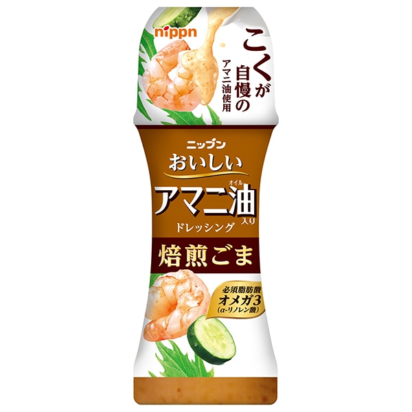 ニップン おいしいアマニ油入りドレッシング 焙煎ごま 150ml×12本入×(2ケース)