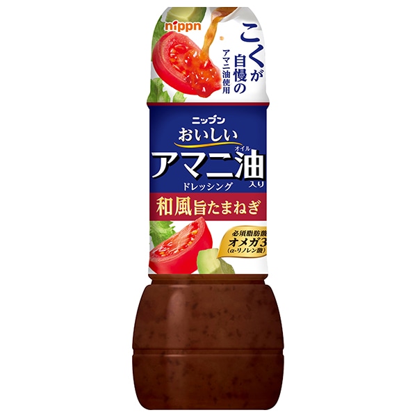 ニップン おいしいアマニ油入りドレッシング 和風旨たまねぎ 300ml×12本入