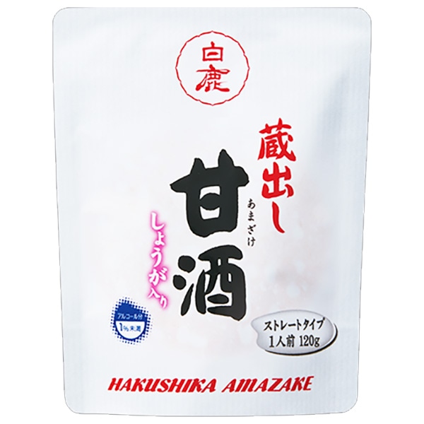 辰馬本家酒造 白鹿 蔵出し甘酒 しょうが入り 120gパウチ×15袋入