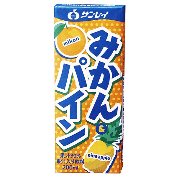 JAビバレッジ佐賀 みかん&パイン 果汁30% 200ml紙パック×18本入