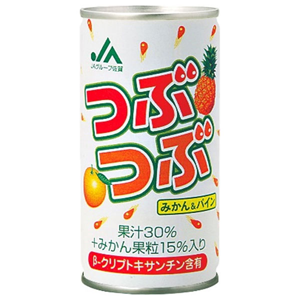 JAビバレッジ佐賀 つぶつぶ みかん&パイン 195g缶×20本入