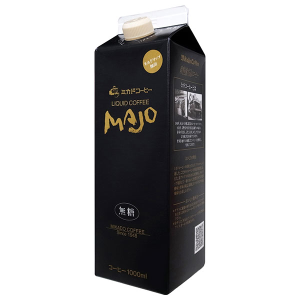 ミカド珈琲 リキッドコーヒー 無糖 1L紙パック×6本入×(2ケース)