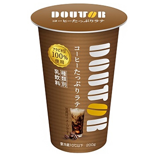 協同乳業 ドトール コーヒーたっぷりラテ 200g×12本入 チルド 冷蔵品