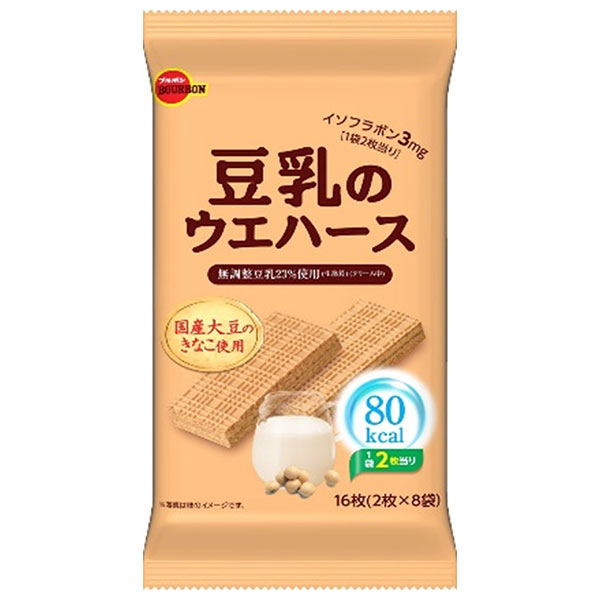 ブルボン 豆乳のウエハース (2枚×8袋)×12(6×2)個入