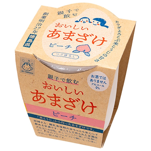 ヤマク食品 親子で飲むおいしい甘酒(ピーチ) 180g×12個入×(2ケース)