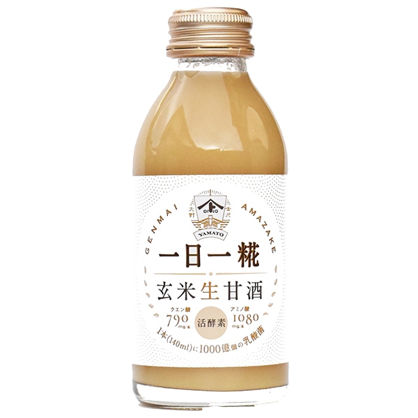 ヤマト醤油味噌 生玄米甘酒 一日一糀 140ml瓶×30本入×(2ケース)