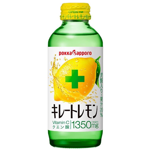 ポッカサッポロ キレートレモン(6本パック) 155ml瓶×24(6×4)本入