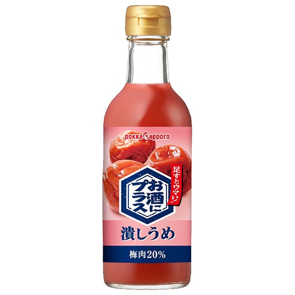 ポッカサッポロ お酒にプラス 潰しうめ 300ml瓶×12本入