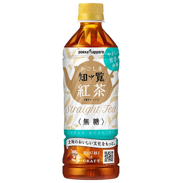 ポッカサッポロ かごしま知覧紅茶 無糖 500mlペットボトル×24本入×(2ケース)
