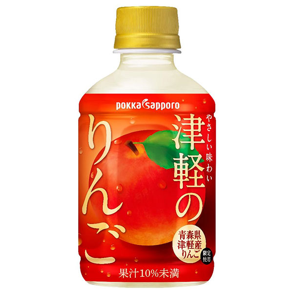 ポッカサッポロ 津軽のりんご 280mlペットボトル×24本入×(2ケース)