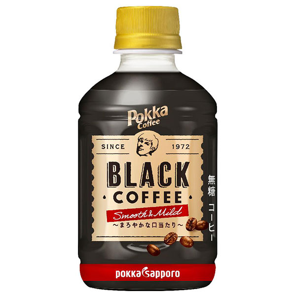 ポッカサッポロ ポッカコーヒー ブラックスムース&マイルド 270mlペットボトル×24本入×(2ケース)