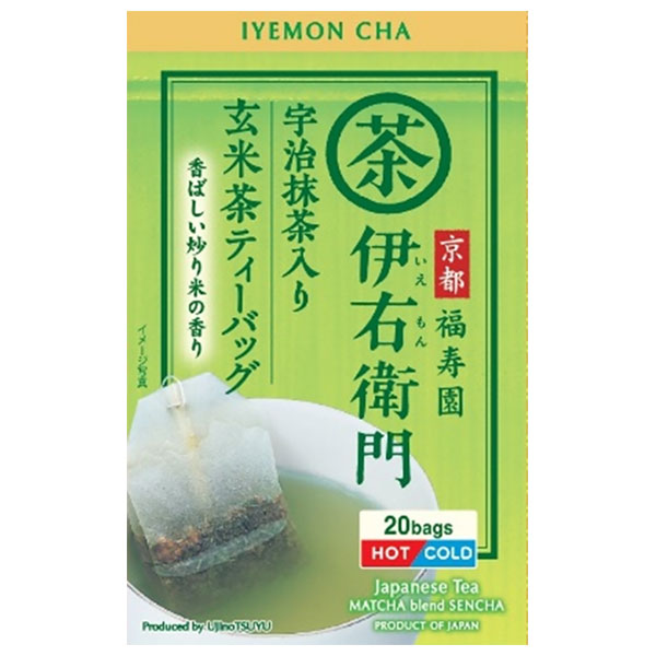 宇治の露製茶 伊右衛門 抹茶入り玄米茶 ティーバッグ (2g×20袋)×12箱入
