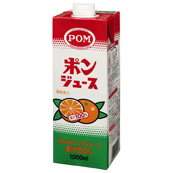えひめ飲料 ポンジュース 1000ml紙パック×12(6×2)本入×(2ケース)