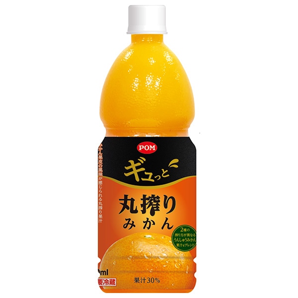 えひめ飲料 ギュっと丸搾りみかん 800mlペットボトル×6本入×(2ケース)