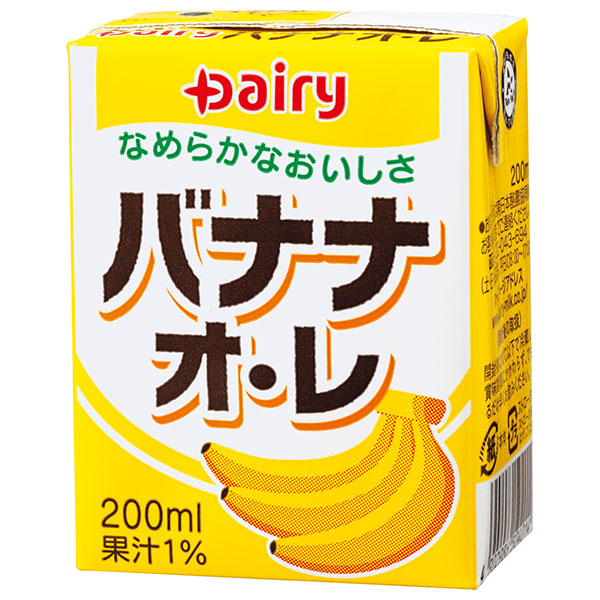 南日本酪農協同 デーリィ バナナ・オ・レ 200ml紙パック×24本入