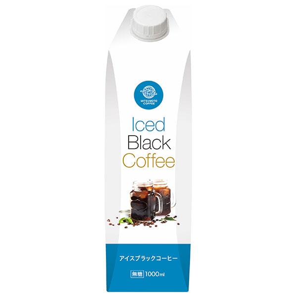 三本コーヒー アイスブラックコーヒー無糖 1000ml紙パック×6本入×(2ケース)
