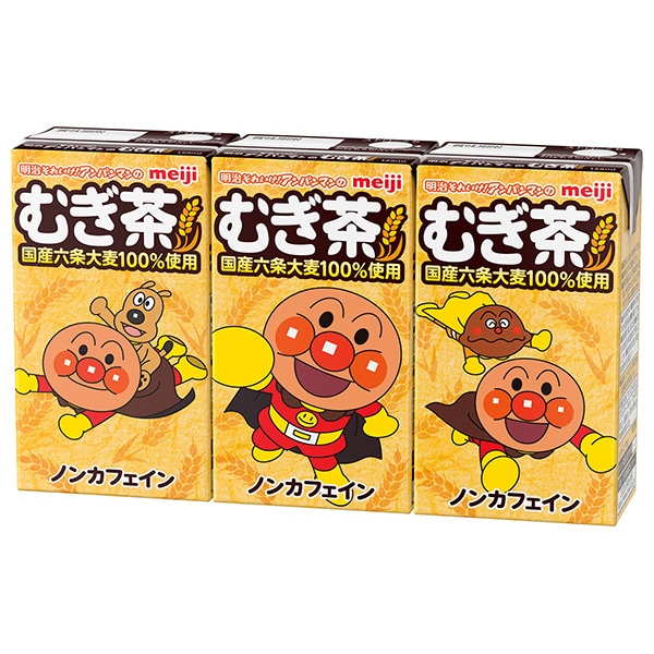 明治 それいけ!アンパンマンのむぎ茶 125ml紙×18(3P×6)本入 メーカー 問屋直送