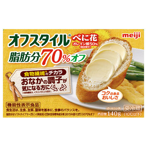 明治 オフスタイルべに花 脂肪分70%オフ 140g×12箱入×(2ケース) チルド 冷蔵品