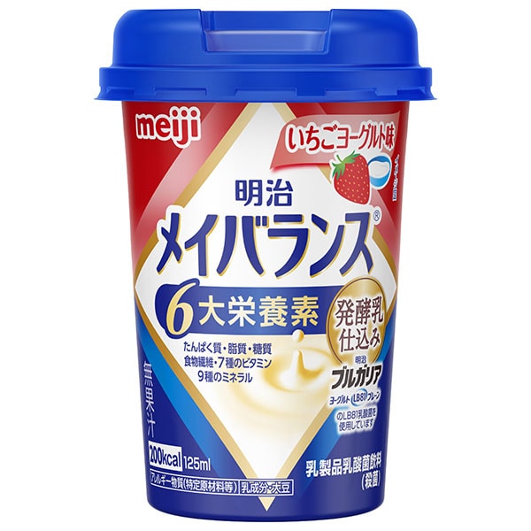 明治 メイバランスMiniカップ いちごヨーグルト味 125mlカップ×24本入×(2ケース)