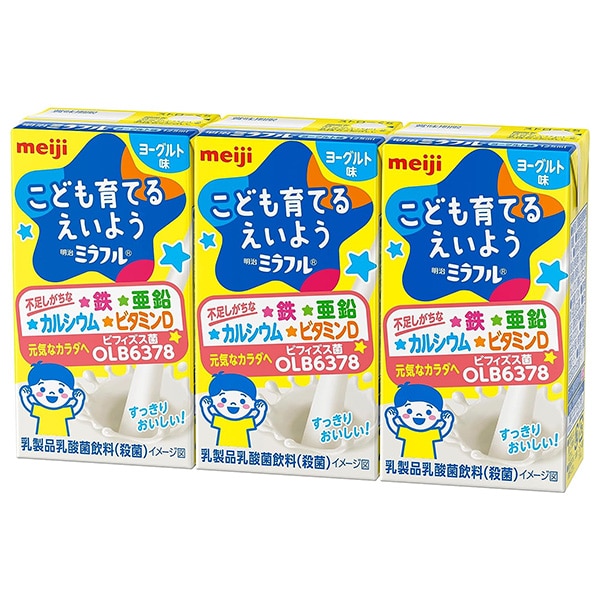 明治 ミラフルドリンク ヨーグルト味 125ml紙パック×12(3P×4)本入×(2ケース) メーカー 問屋直送