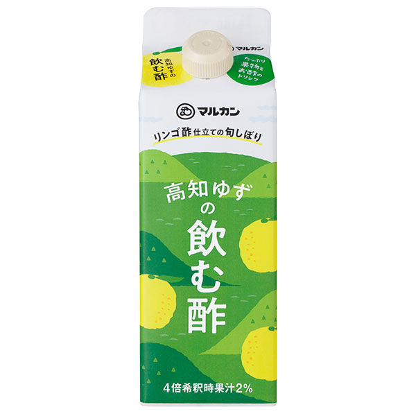 マルカン酢 リンゴ酢仕立ての旬しぼり 高知ゆず 500ml紙パック×12本入