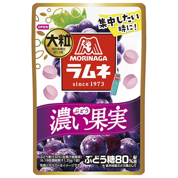 森永製菓 大粒ラムネ 濃い果実 ぶどう 27g×10袋入