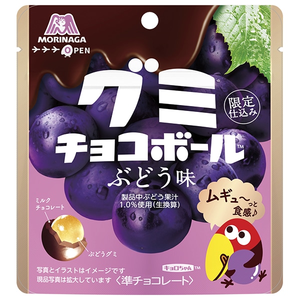 森永製菓 グミチョコボール ぶどう味 47g×10袋入×(2ケース)