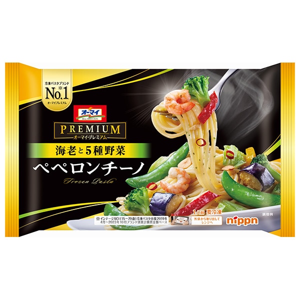 日本製粉 オーマイプレミアム 海老と5種野菜 ペペロンチーノ 1食×12袋入 冷凍商品
