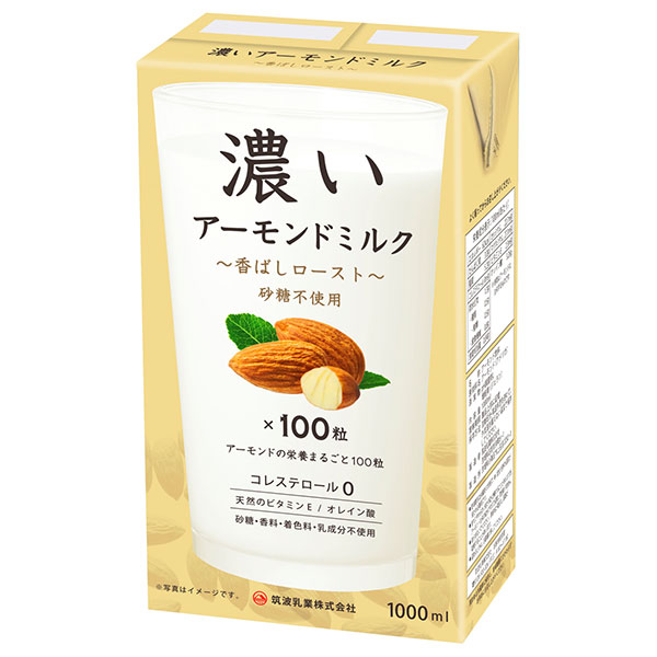 筑波乳業 濃いアーモンドミルク 香ばしロースト 1000ml紙パック×12本入×(2ケース)