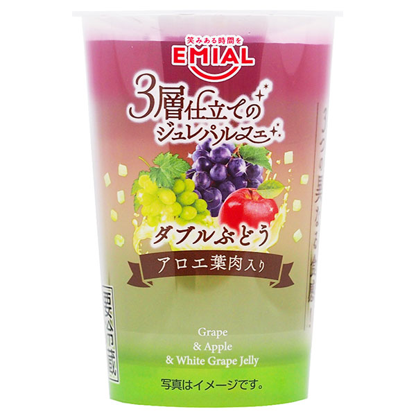 安曇野食品工房 3層仕立てのジュレパルフェ ダブルぶどう 190g×8個入×(2ケース) チルド 冷蔵品