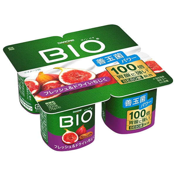 ダノンジャパン ダノンビオ BIO フレッシュ&ドライいちじく (75g×4)×6個入 チルド 冷蔵品