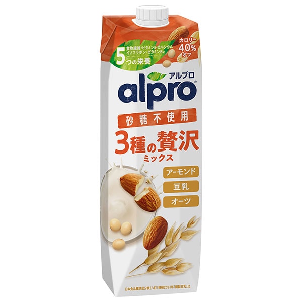 ダノンジャパン アルプロ 3種の贅沢ミックス 砂糖不使用 1000ml紙パック×6本入
