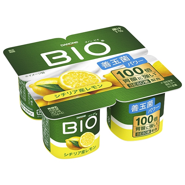 ダノンジャパン ダノンビオ BIO シチリア産レモン (75g×4)×6個入 メーカー 問屋直送