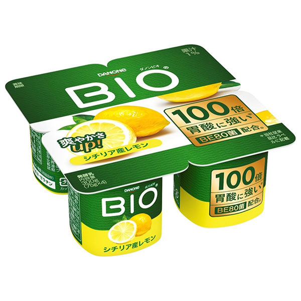 ダノンジャパン ダノンビオ BIO シチリア産レモン (75g×4)×6個入 チルド 冷蔵品