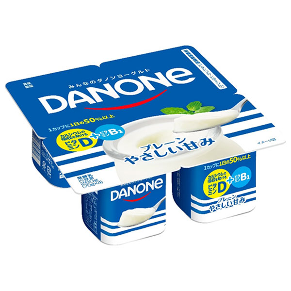 ダノンジャパン ダノンヨーグルト プレーン やさしい甘み (70g×4)×6個入 チルド 冷蔵品
