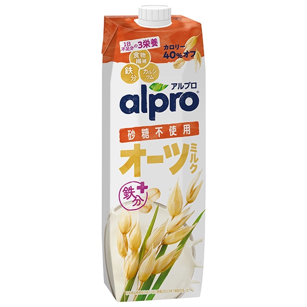 ダノンジャパン アルプロ オーツミルク 砂糖不使用 1000ml紙パック×6本入×(2ケース)