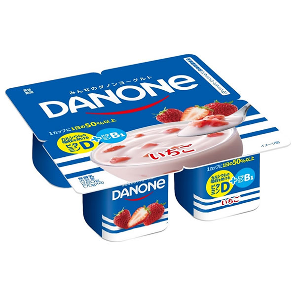 ダノンジャパン ダノンヨーグルト いちご (70g×4)×6個入×(2ケース) チルド 冷蔵品