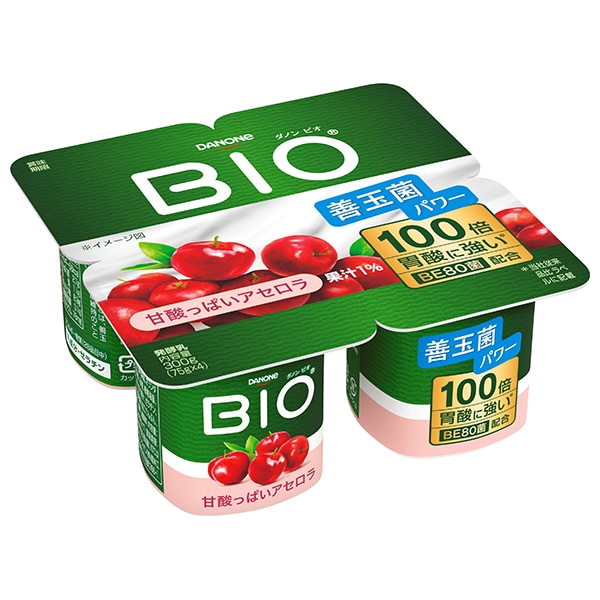ダノンジャパン ダノンビオ BIO 甘酸っぱいアセロラ (75g×4)×6個入×(2ケース) チルド 冷蔵品