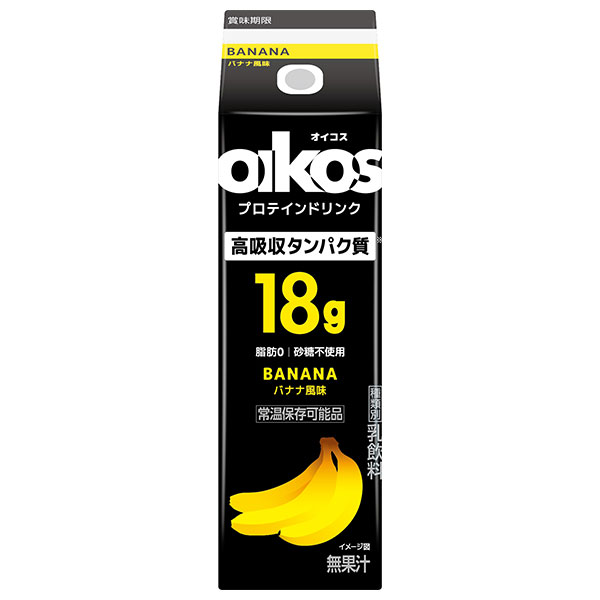 ダノンジャパン オイコス プロテインドリンク高吸収タンパク質18g バナナ風味 240ml紙パック×12本入