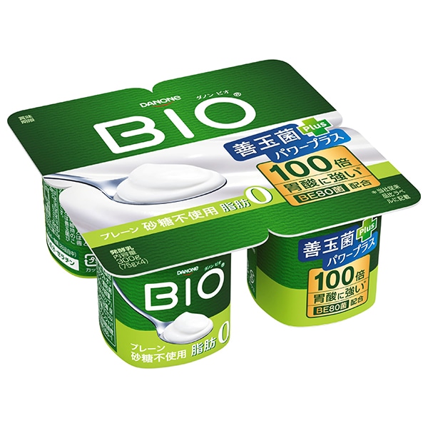 ダノンジャパン ダノンビオ BIO 脂肪0 プレーン・砂糖不使用 (75g×4)×6個入×(2ケース) チルド 冷蔵品