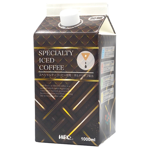 ヒロコーヒー ネルドリップアイスコーヒー 加糖 1000ml紙パック×12本入