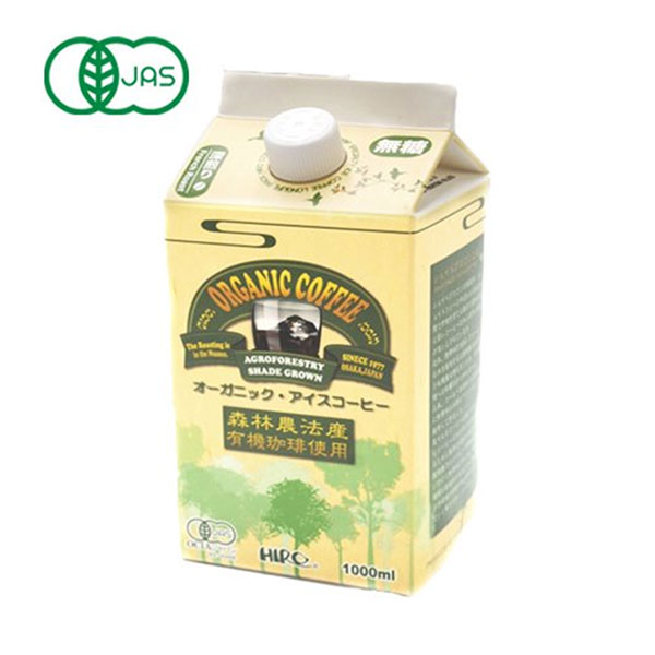 ヒロコーヒー オーガニック ネルドリップアイスコーヒー 1000ml紙パック×12本入