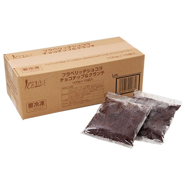 アイスライン フラペリッチショコラ チョコチップ&クランチ (100g×15袋)×1袋入 冷凍商品