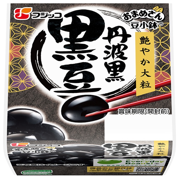 フジッコ おまめさん豆小鉢 丹波黒黒豆 (65g×2パック)×12袋入×(2ケース)