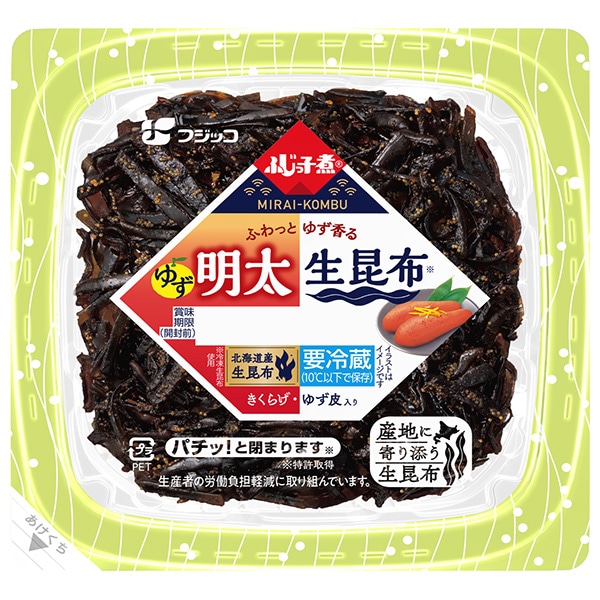 フジッコ ふじっ子煮 MIRAI ゆず明太生昆布 68g×24(12×2)個入 チルド 冷蔵品