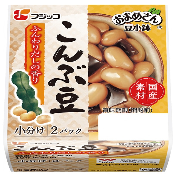 フジッコ おまめさん 豆小鉢 こんぶ豆 65g×2パック×12個入