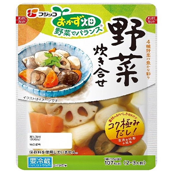 フジッコ おかず畑 野菜炊き合せ 155g×10袋入×(2ケース) チルド 冷蔵品
