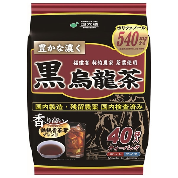 国太楼 豊かな濃く 黒烏龍茶 (5g×40袋)×12箱入