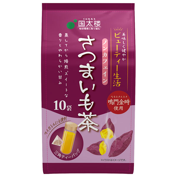 国太楼 鳴門金時さつまいも茶三角ティーバッグ10P 30g(10P)×6袋入