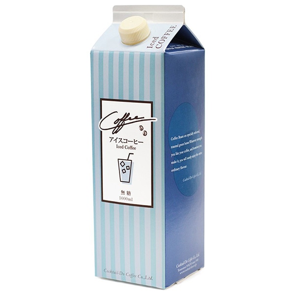 コクテール堂 リキッドアイスコーヒー 無糖 1000ml紙パック×12本入